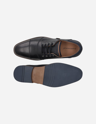 Zapatos Formal Casual Hombre Derby Cuero Con Costuras Decorativas Alden-0-81 Azul