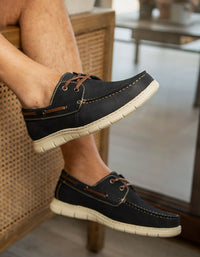 Zapatos Hombre Náuticos Cuero Amalfi-0-13 Azul