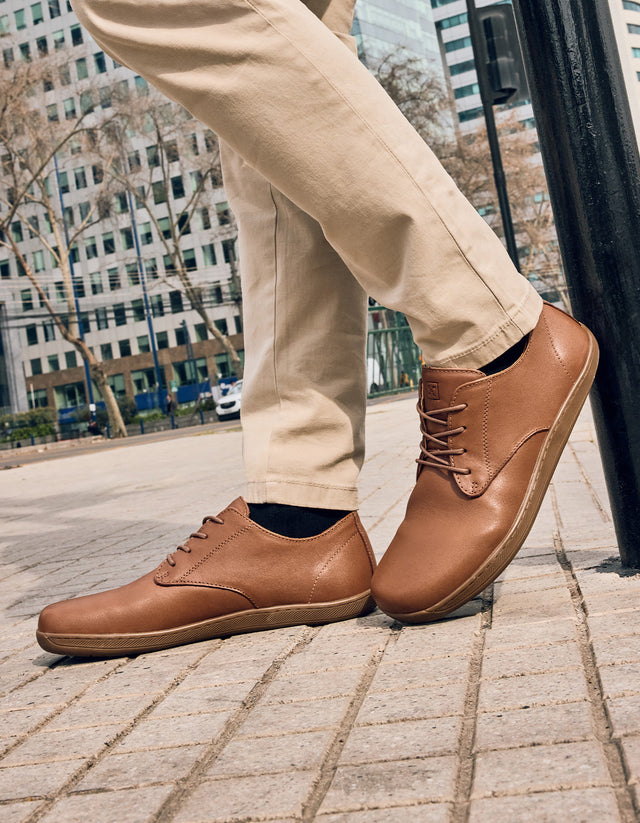 Zapatos Barefoot Formal Hombre Bare Urban Brandy