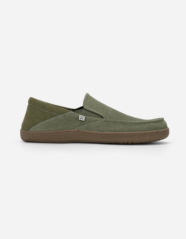 Zapatos Barefoot Slip-On Hombre Textil Bare Sand Verde