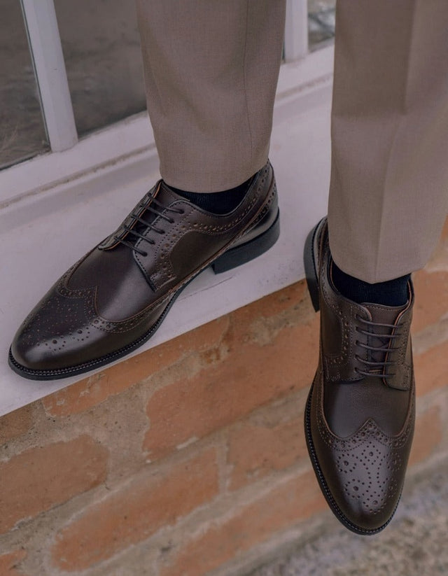 Zapatos Hombre Cuero Barnet-0-01 Café