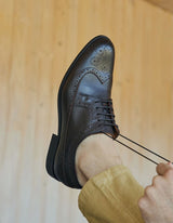 Zapatos Hombre Cuero Barnet-0-01 Café