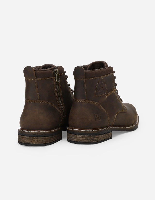 Botines Hombre Cuero Bickerton-6-01 Café