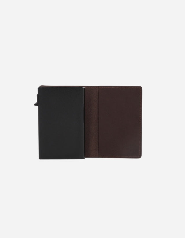 Billetera Deluxe Box Hombre Cuero Café Billet-Box1