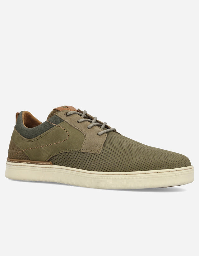 Zapatos Casual Hombre Cuero Perforado Blackheath Verde Bullboxer