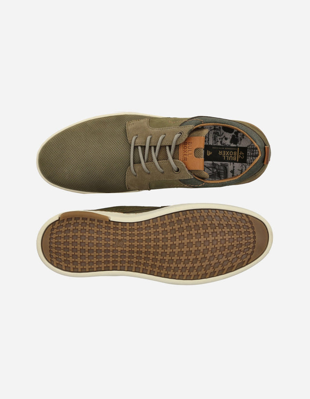 Zapatos Casual Hombre Cuero Perforado Blackheath Verde Bullboxer
