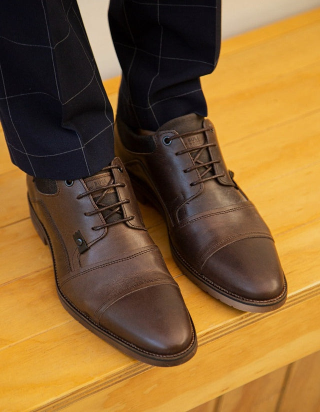 Bullboxer Zapatos Hombre Cuero Y Textil Bladel-0-50 Café