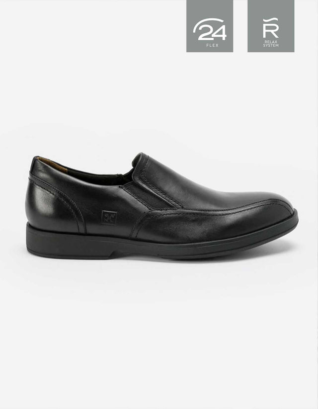 Zapatos Slip-On Hombre Cuero 24 Flex Blisser-3-06-Negro