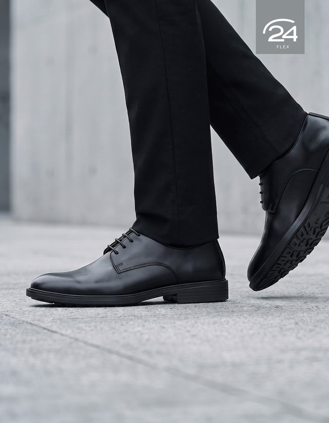Zapatos Formal Hombre 24 Flex Cuero Bricktown Negro