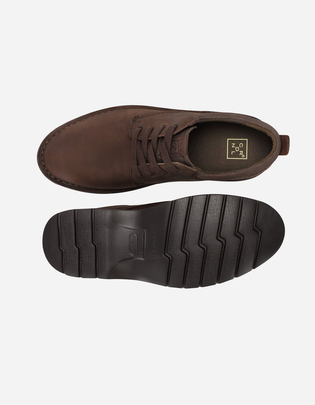 Zapatos Casual Hombre Cuero Bruxton Café