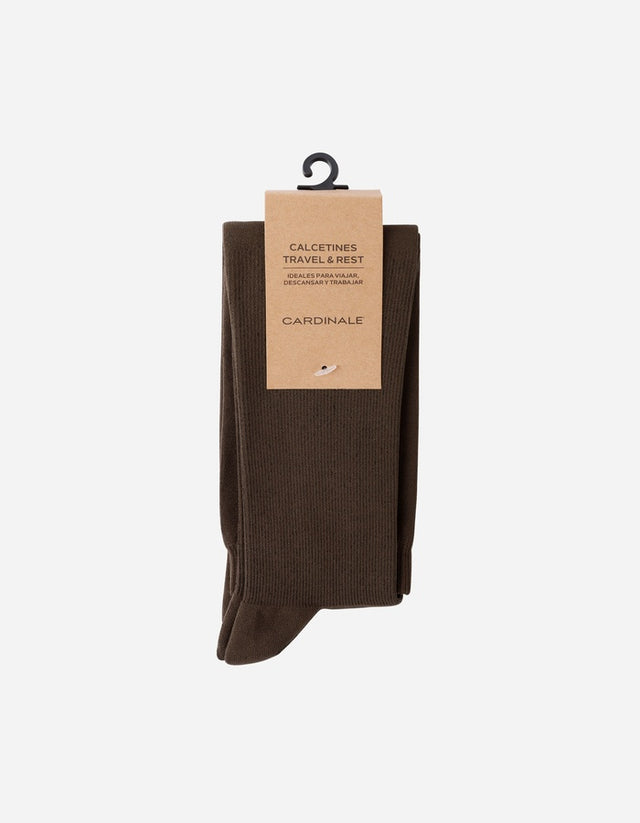 Calcetines Hombre Travel and Rest RES1 Café