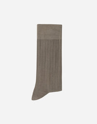 Calcetines Hombre Algodón Beige Acanalado (Talla 39-45) Calc-1U-Vb01