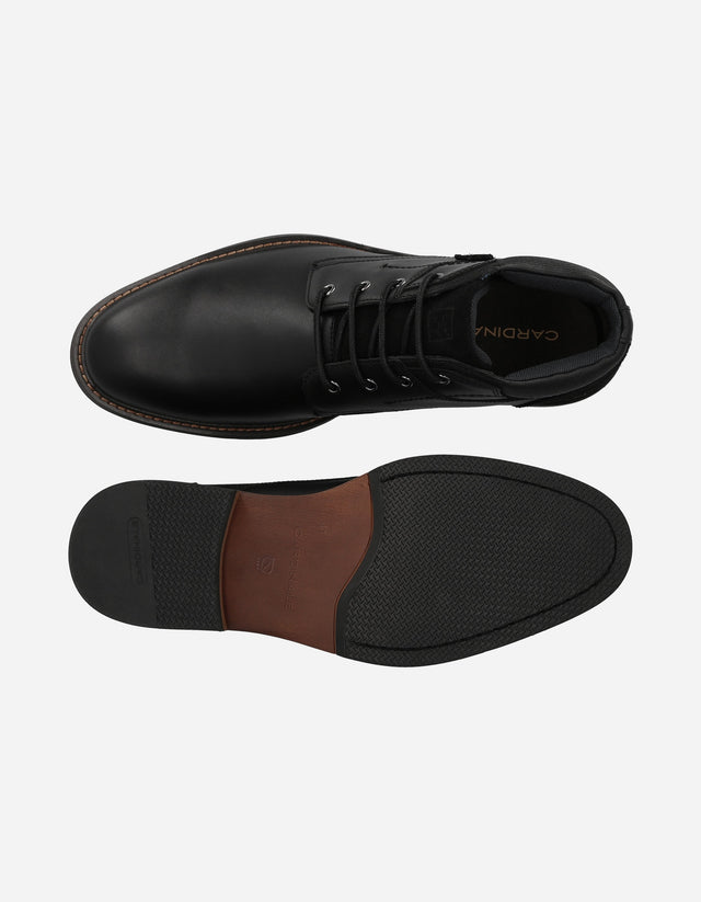 Botines Formal Casual Hombre Cuero Carlton Negro