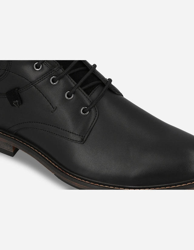 Botines Formal Casual Hombre Cuero Carlton Negro