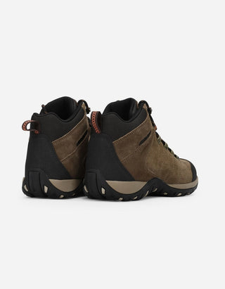Botines Hombre Cuero Y Textil Cliffrocken-6-03 Taupé