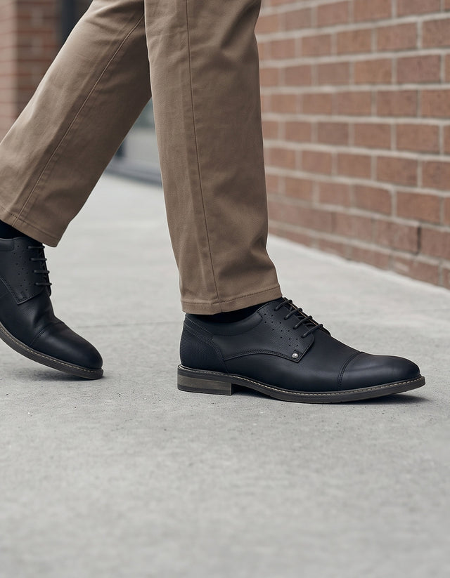 Zapatos Formal Casual Hombre Cuero Corktown Negro