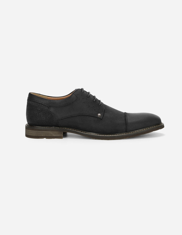 Zapatos Formal Casual Hombre Cuero Corktown Negro