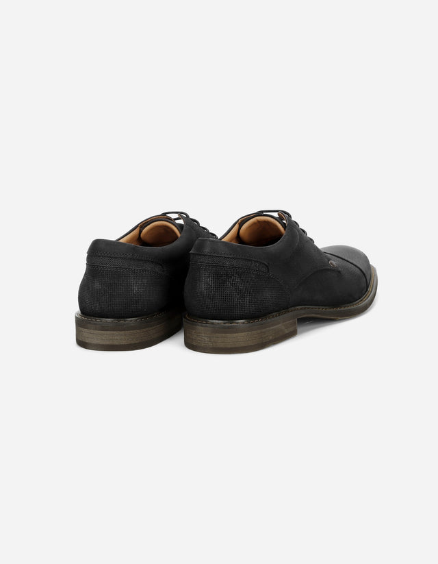 Zapatos Formal Casual Hombre Cuero Corktown Negro