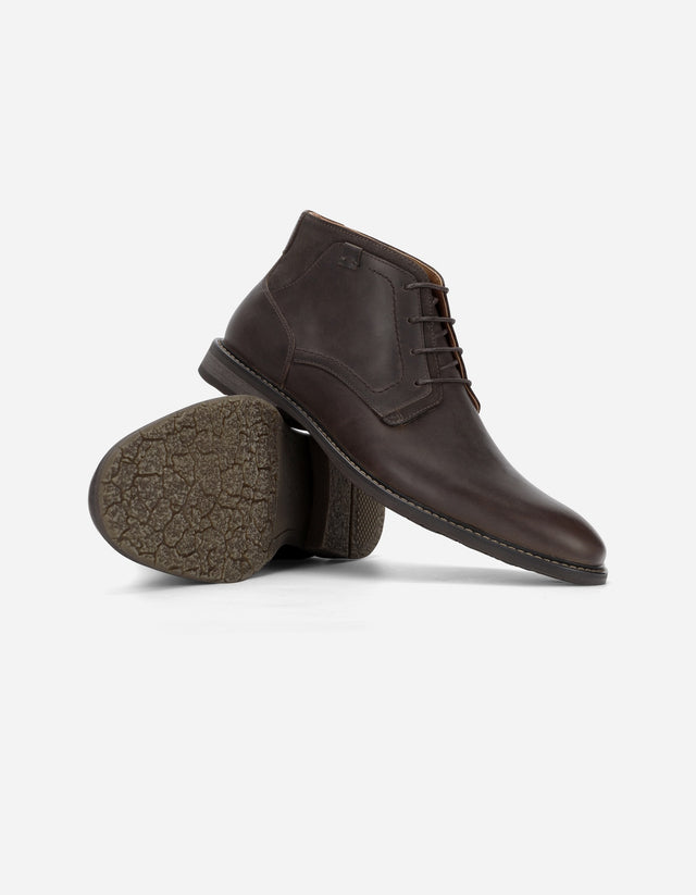 Botines Casual Urbano Hombre Cuero Corktown Café
