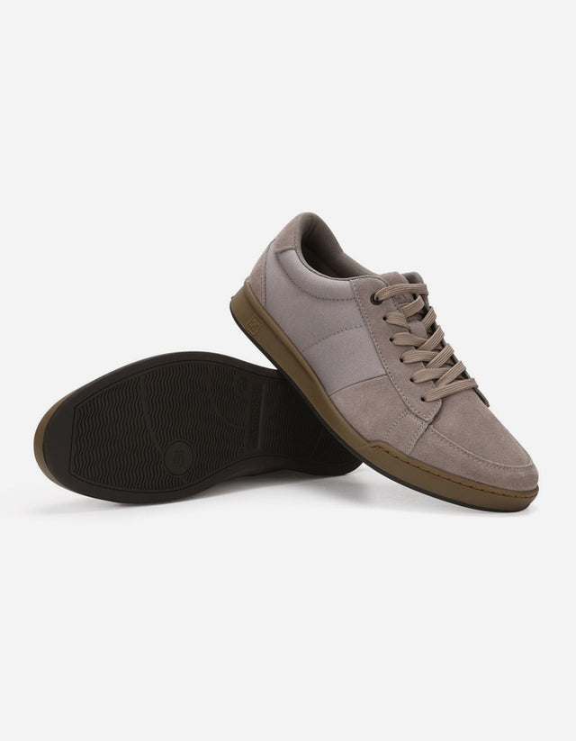 Zapatillas Hombre Cordones Cuero Y Textil Cram-0-14 Gris