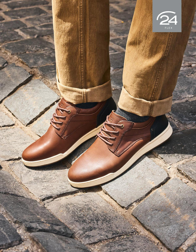 Zapatos Hombre Cuero Cram-0-21 Brandy