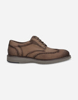 Zapatos Casual Formal Hombre Derby Brogue Cuero Crieff-0-32 Taupé Bullboxer