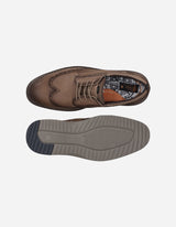 Zapatos Casual Formal Hombre Derby Brogue Cuero Crieff-0-32 Taupé Bullboxer