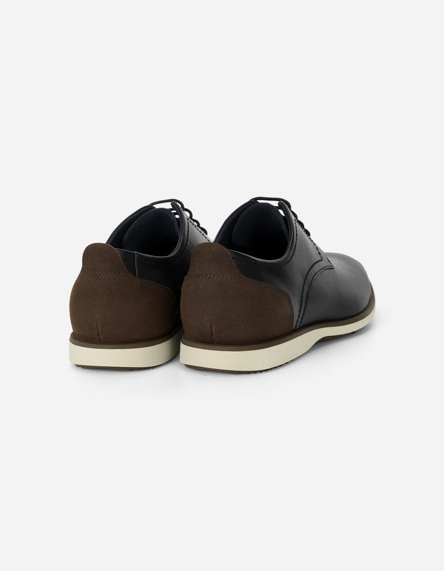 Zapatos Formal Hombre 24 Flex Cuero Talón Café Denver Negro