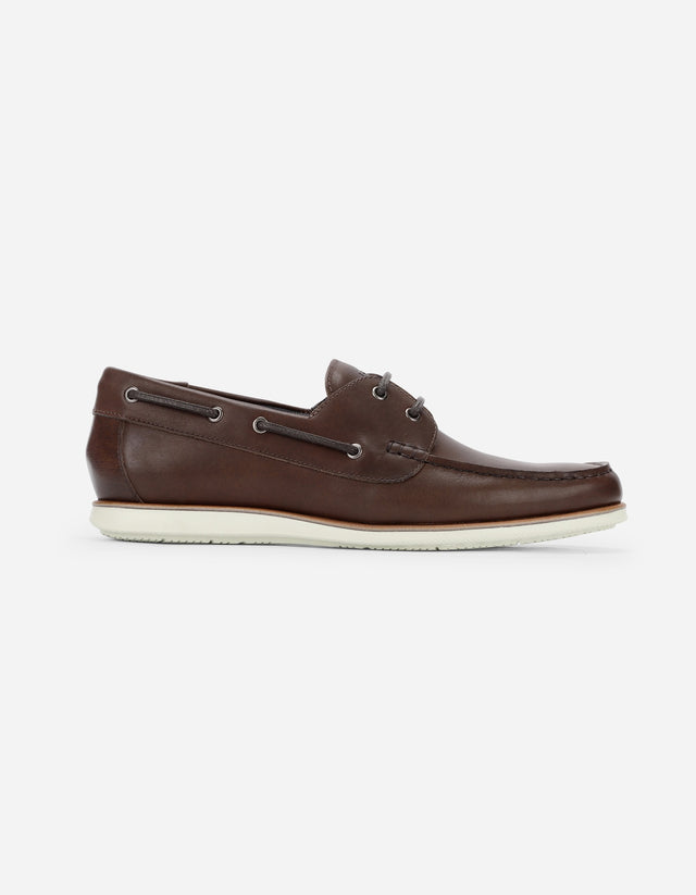 Zapato Mocasín Náutico Hombre Cuero X-Light Dockwalk Café