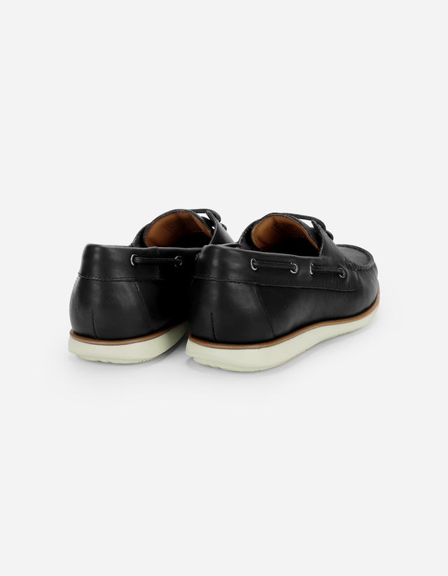 Zapatos Náuticos Hombre X-Light Cuero Dockwalk-0-01 Negro