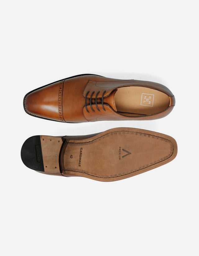 Zapatos Formal Hombre Cuero Suela Dommer-0-05-Brandy