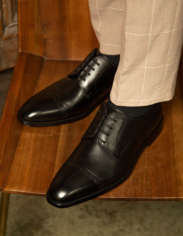 Zapatos Formal Hombre Suela Cuero Dommer Negro