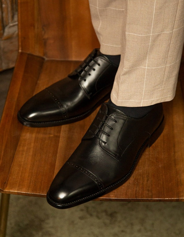 Zapatos Hombre Cuero Suela Dommer-0-05-Negro