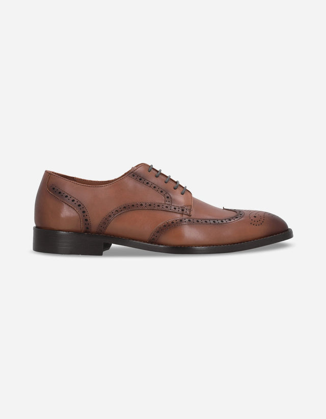 Zapatos Formal Hombre Suela Cuero Dommer-0-06 Brandy