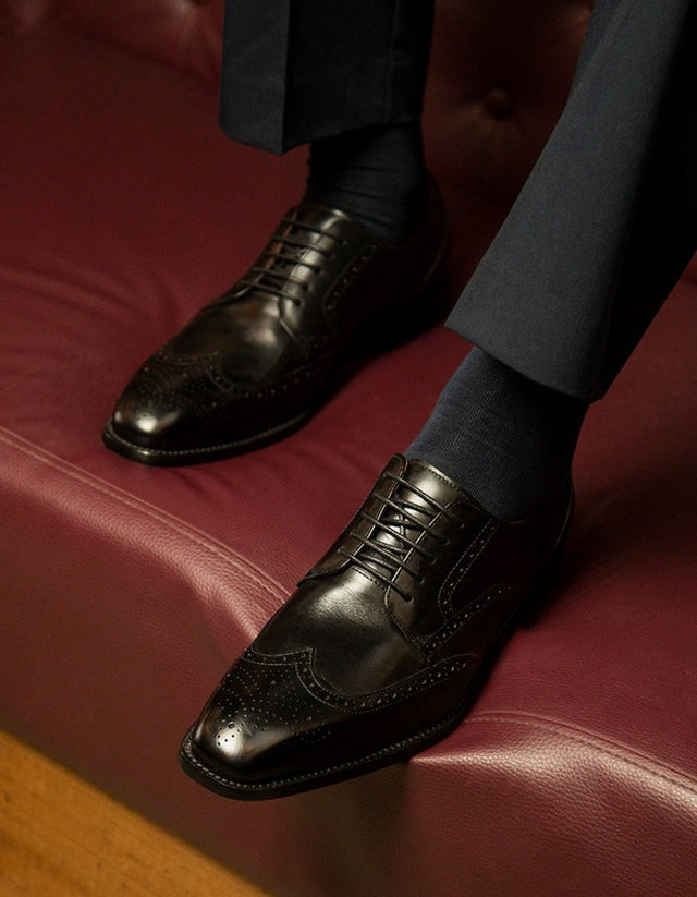 Zapatos Hombre Suela Cuero Dommer-0-06 Negro