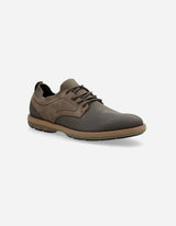 Zapatos Hombre Cuero Y Textil Tejido Dozza-0-19 Café