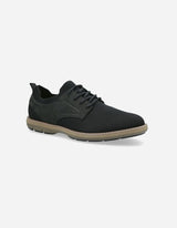 Zapatos Hombre Cuero Y Textil Tejido Dozza-0-19 Negro