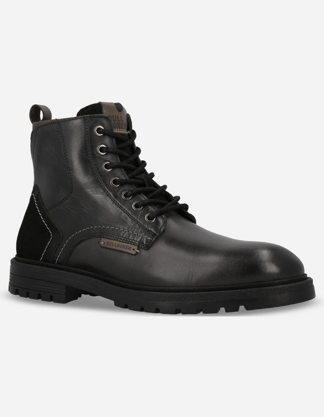 Botines Casual Urbano Hombre Cuero Drift Negro Bullboxer