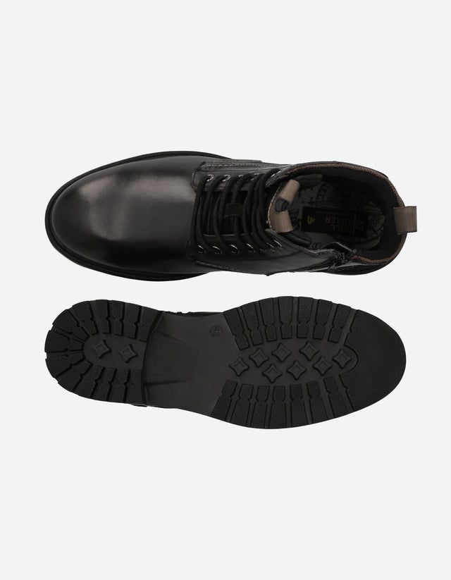 Botines Casual Urbano Hombre Cuero Drift Negro Bullboxer