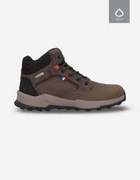 Botines Trekking Waterproof Hombre Cuero Y Textil Elbrus-6-27 CafƩ