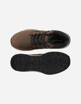 Botines Trekking Waterproof Hombre Cuero Y Textil Elbrus-6-27 Café