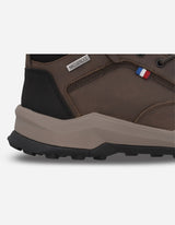 Botines Trekking Waterproof Hombre Cuero Y Textil Elbrus-6-27 Café