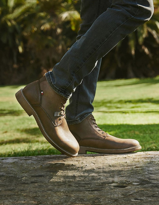 Botines Hombre Cuero Elgin-6-72 Café