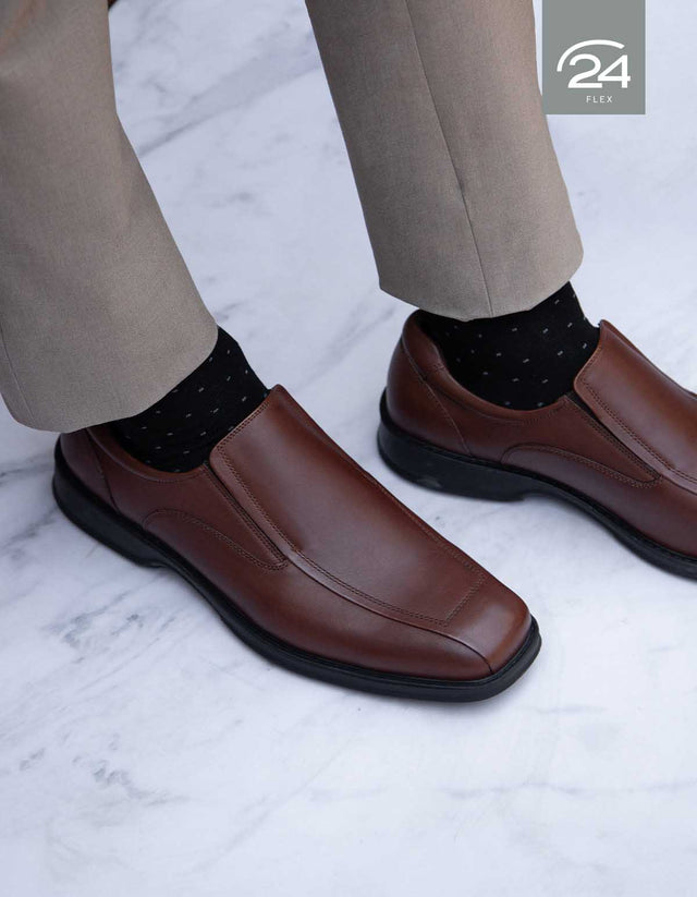 Zapatos Slip-On Hombre Cuero 24 Flex Financial-3-81-Cafe2