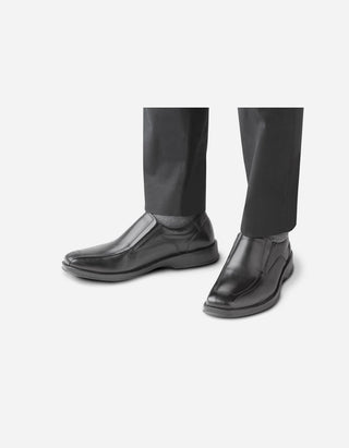 Zapatos Hombre Cuero Slip-On 24 Flex Financial-3-81-Negro