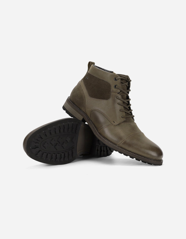 Botines Casual Urbano Hombre Cuero Fitzroy Café
