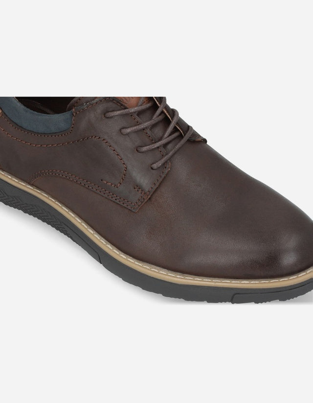 Zapatos Hombre Cuero Flandes-0-52 Café
