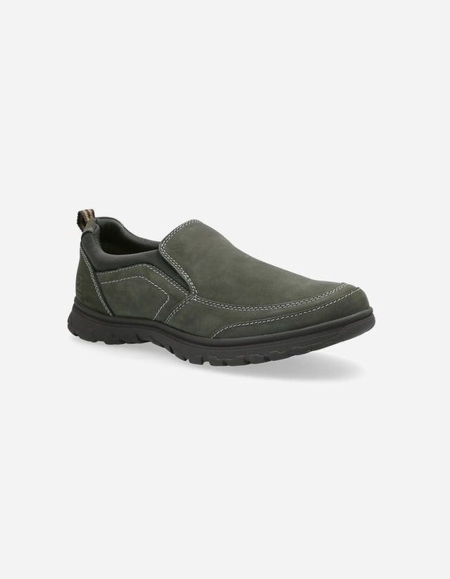 Zapatos Hombre Cuero Slip-On Forest-3-30-Verde