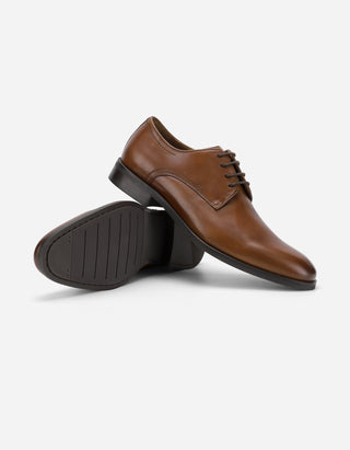 Zapato Formal Hombre Cuero Derby Fortress Brandy