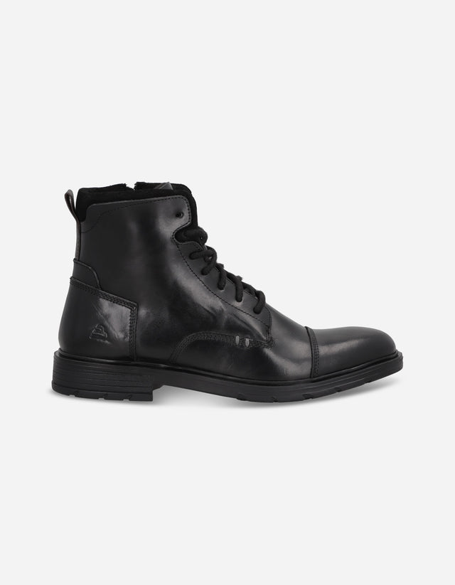 Botines Bototos Urbanos Hombre Cuero Fuse-6-21 Negro Bullboxer